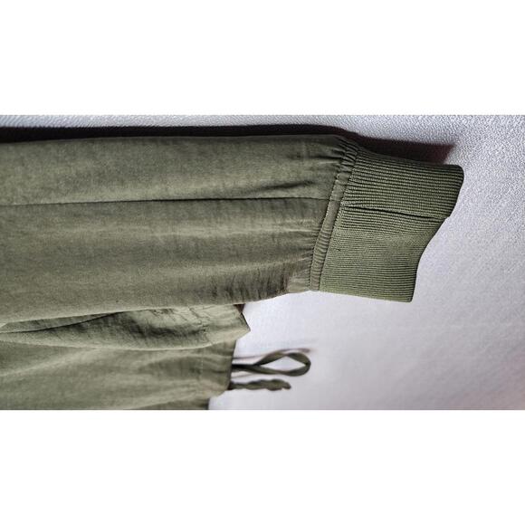 Chic Olive Green Zip-Up Jacket size 10 women's bomber jacket - Picture 3 of 6
